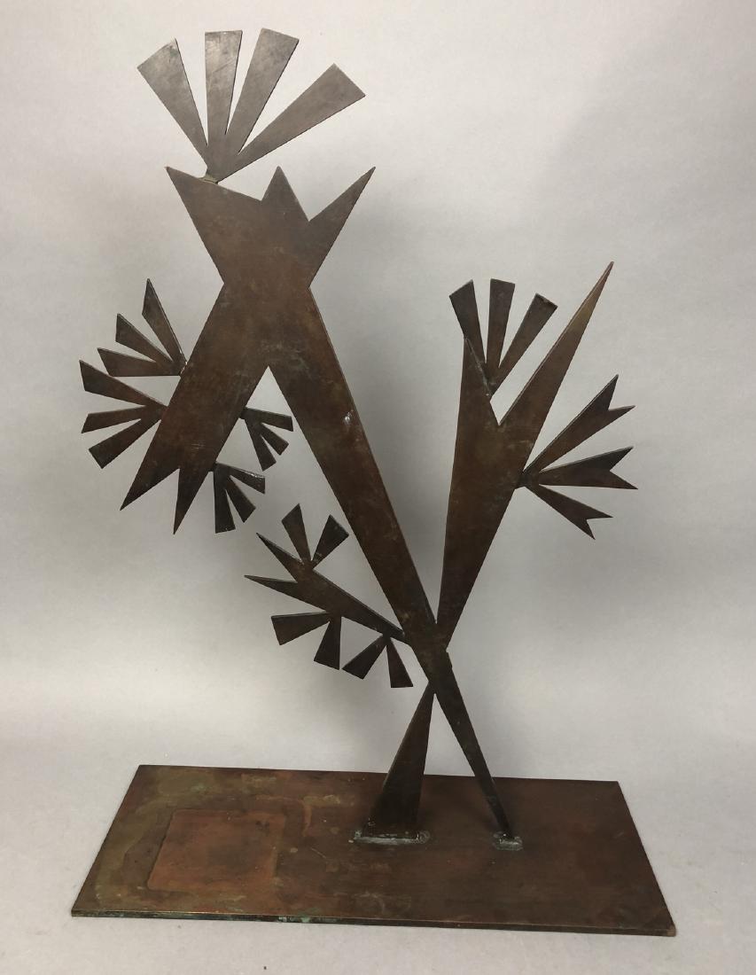 Modernist Bronze Table Sculpture. Flat rectangula (1 of 7)