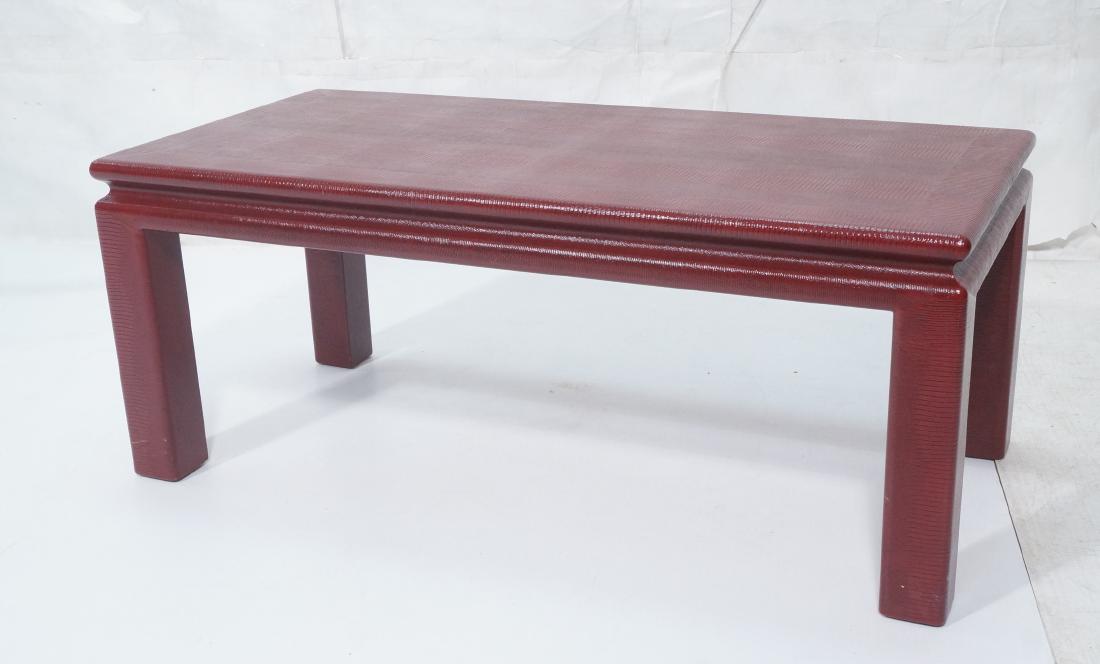 KARL SPRINGER Signed snake Skin Cocktail Table. R (1 of 12)