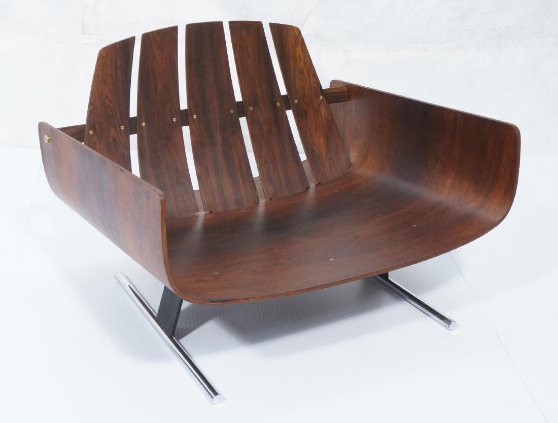 Rare JORGE ZALSZUPIN Rosewood Lounge Chair. "Pres (1 of 11)