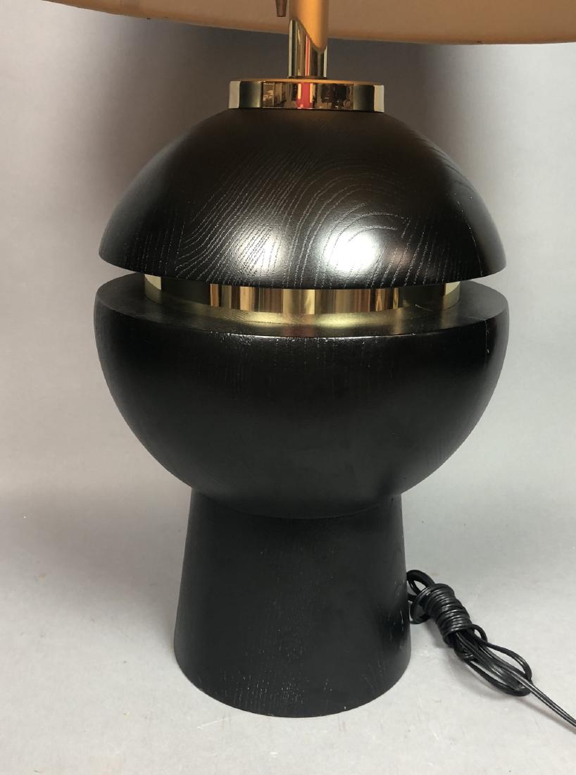 Decorator Ebonized Oak Spherical Table Lamp. MODE (1 of 5)