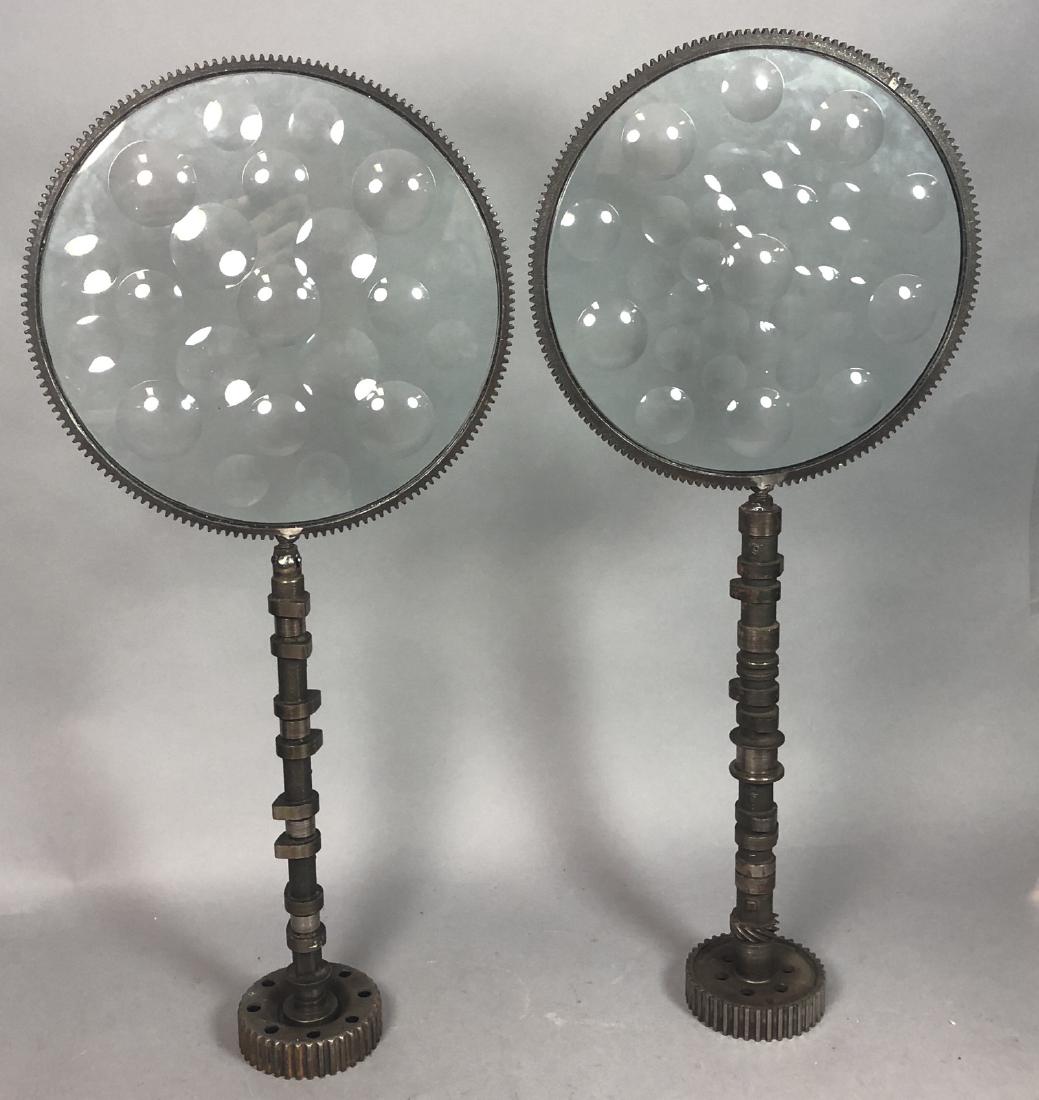 2pc Industrial Magiscope Sculptures. Dimpled roun (1 of 6)