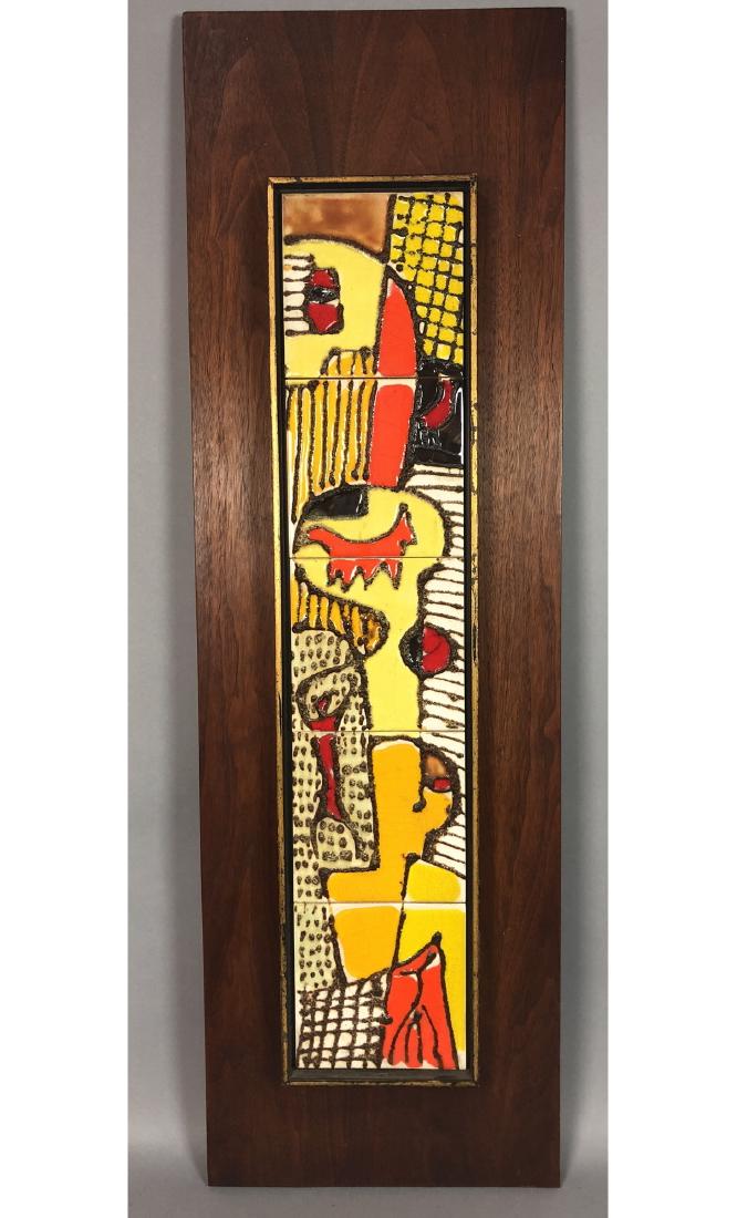 Harris Strong Attributed 5 Glazed Ceramic Tile Ar (1 of 5)