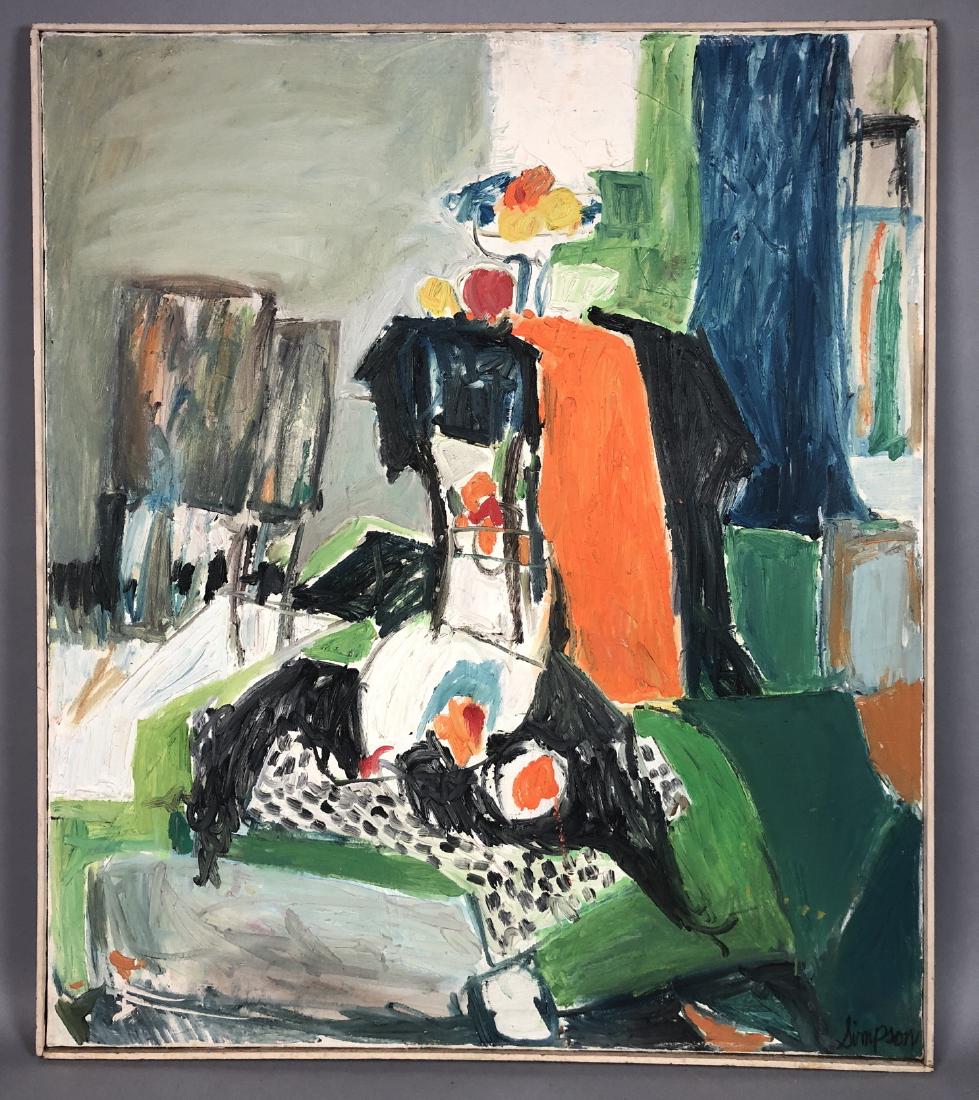 SIMPSON Modernist Abstract Oil Painting. Colorful (1 of 7)