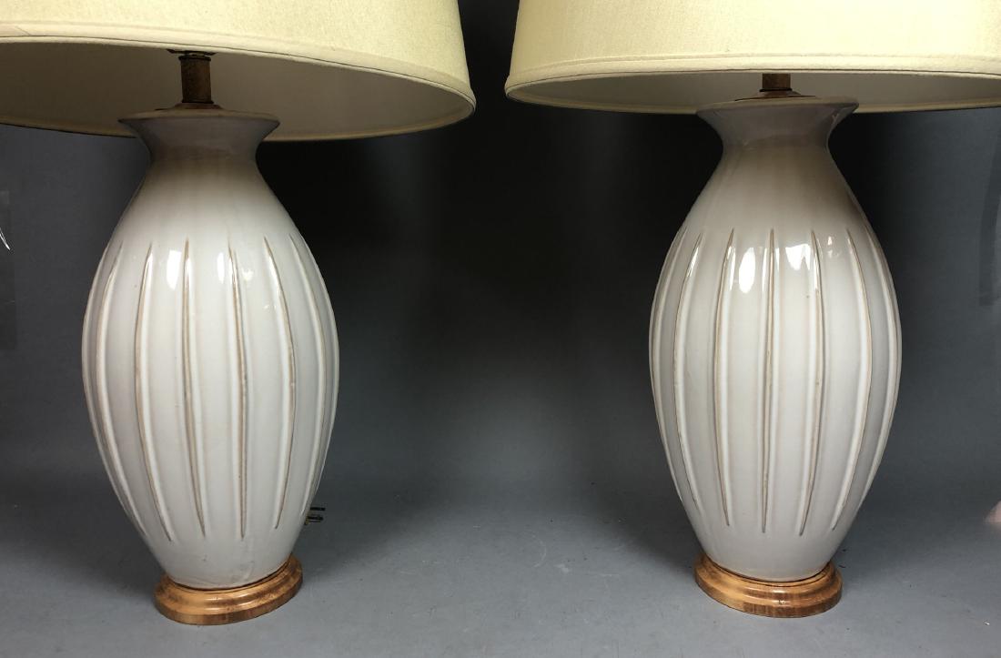 Pr Contemporary Glazed Ceramic Table Lamps. Opaqu (1 of 6)