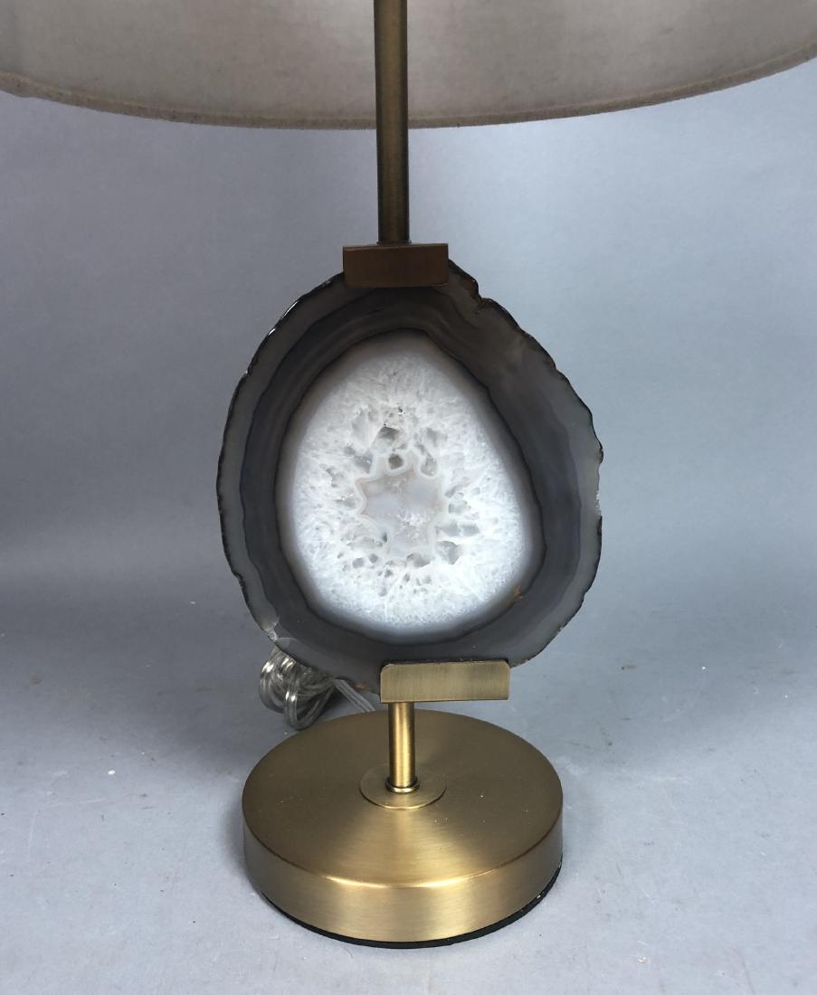 Contemporary Natural Agate Geode Slice Table Lamp (1 of 6)