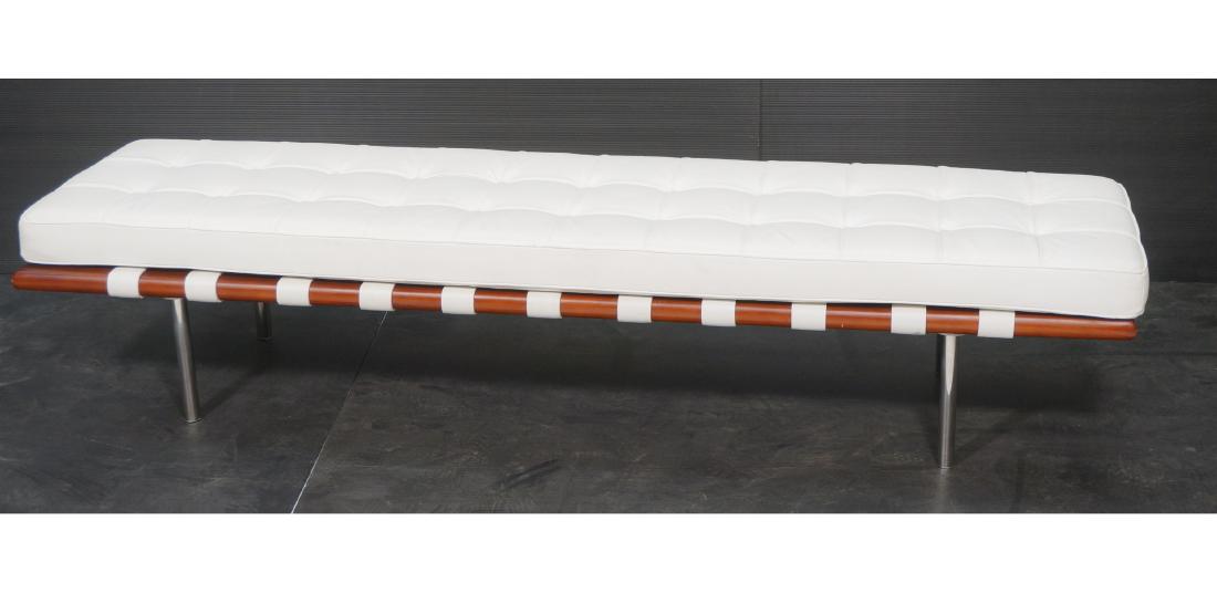 Modernist Tufted White Leather Mies Van Der Rohe (1 of 8)