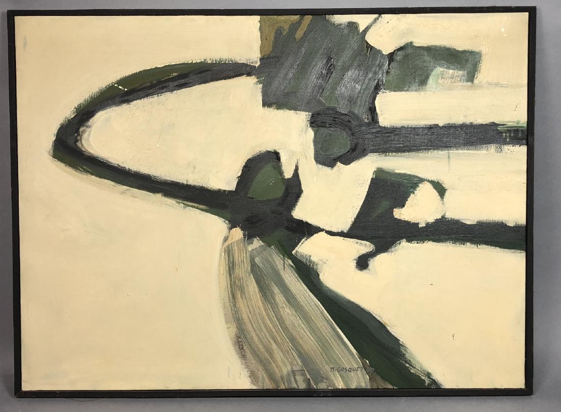 M. GASQUET Modernist Abstract Oil Painting. "La D (1 of 10)