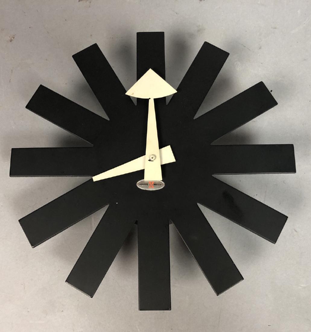 GEORGE NELSON Black Asterisk Wall Clock. HOWARD M (1 of 8)