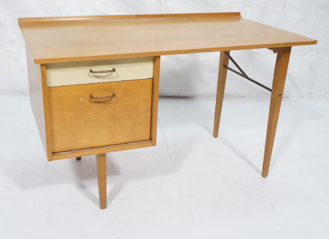 Milo Baughman Modernist Maple Writing Desk 2 Dra