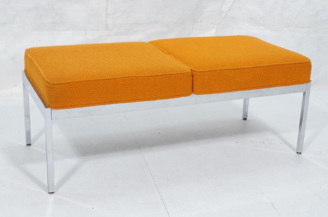 STEELCASE Chromed Steel Modernist Bench. Chrome s (1 of 12)