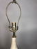 Pr Lg Murano Italian Art Glass White Table Lamps. - 2
