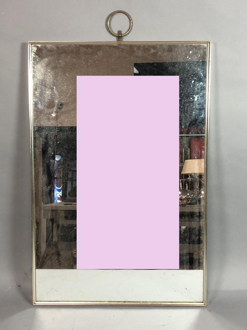 Thin Metal Frame Wall Mirror. Metal ring detail. (1 of 6)