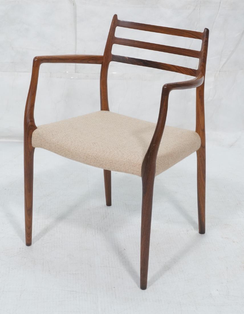 JL MOLLER Danish Modern Rosewood Arm Chair. 3 sla (1 of 9)