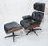 CHARLES EAMES Style Lounge Chair & Ottoman. Black