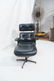 CHARLES EAMES Style Lounge Chair & Ottoman. Black - 2