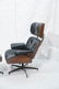 CHARLES EAMES Style Lounge Chair & Ottoman. Black - 3