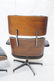 CHARLES EAMES Style Lounge Chair & Ottoman. Black - 4