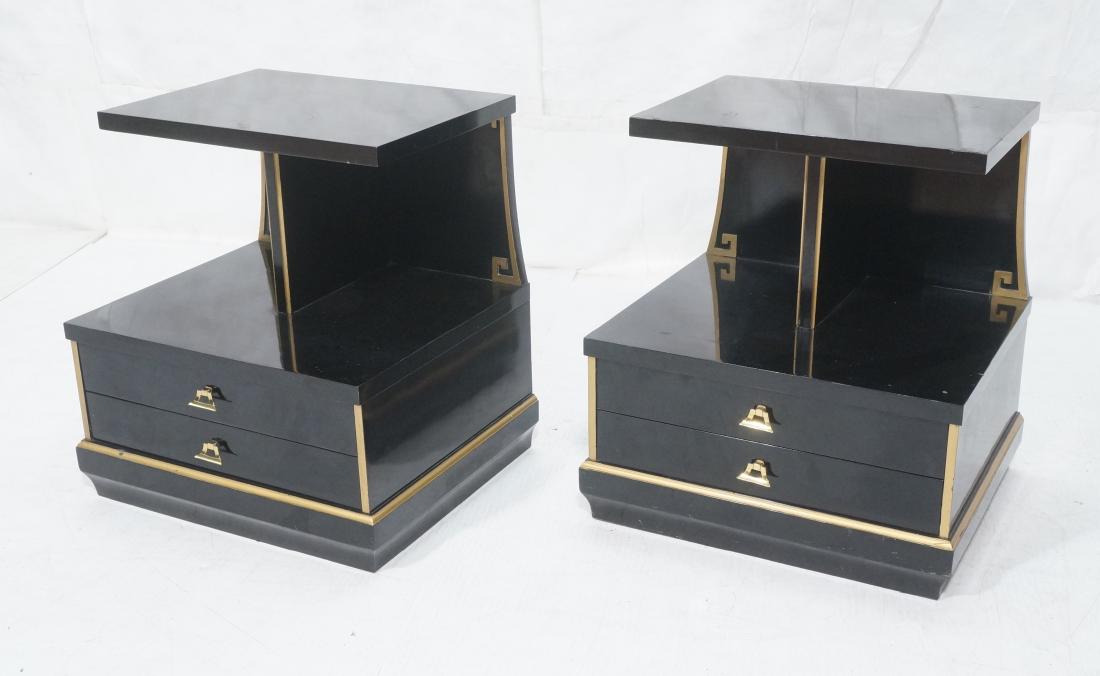 Pr SIELING MODERN Ebonized Asian Style Side Table (1 of 13)