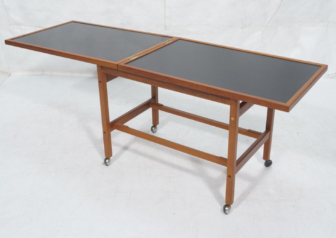 NH Collection Danish Teak Flip Top Rolling Cart. (1 of 12)