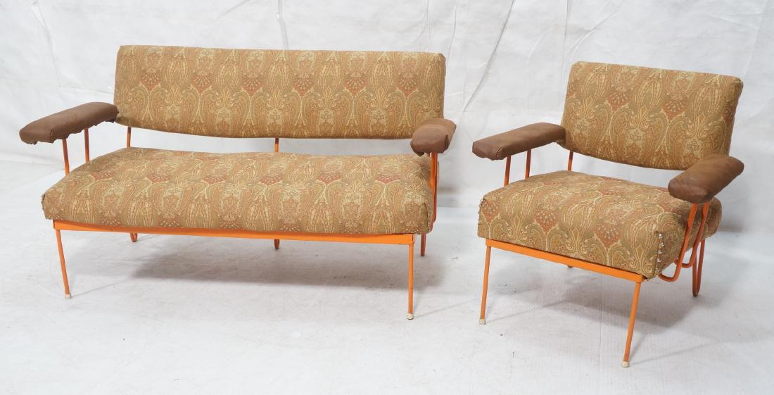 2pc Modernist Seating Loveseat & Lounge Chair. Br (1 of 15)