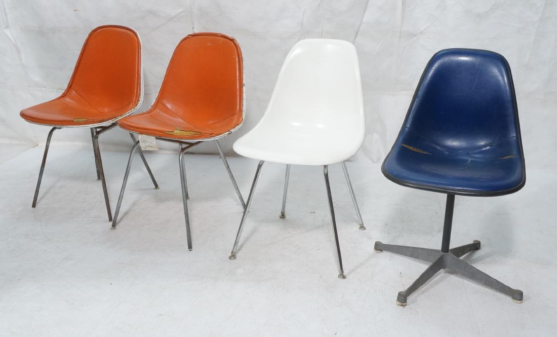 4 HERMAN MILLER Modern Shell Side Chairs. 2 white (1 of 20)