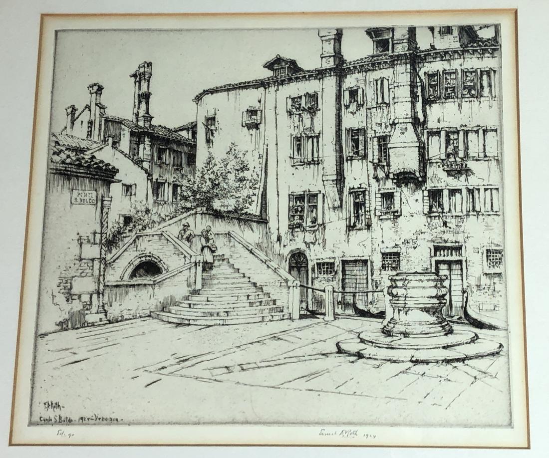 ERNEST D. ROTH Architectural Etching. Venice. Cam (1 of 4)
