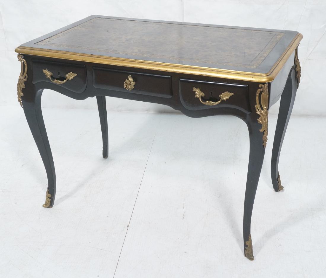 Decorator Ebonized French Style Leather Top Desk. (1 of 13)