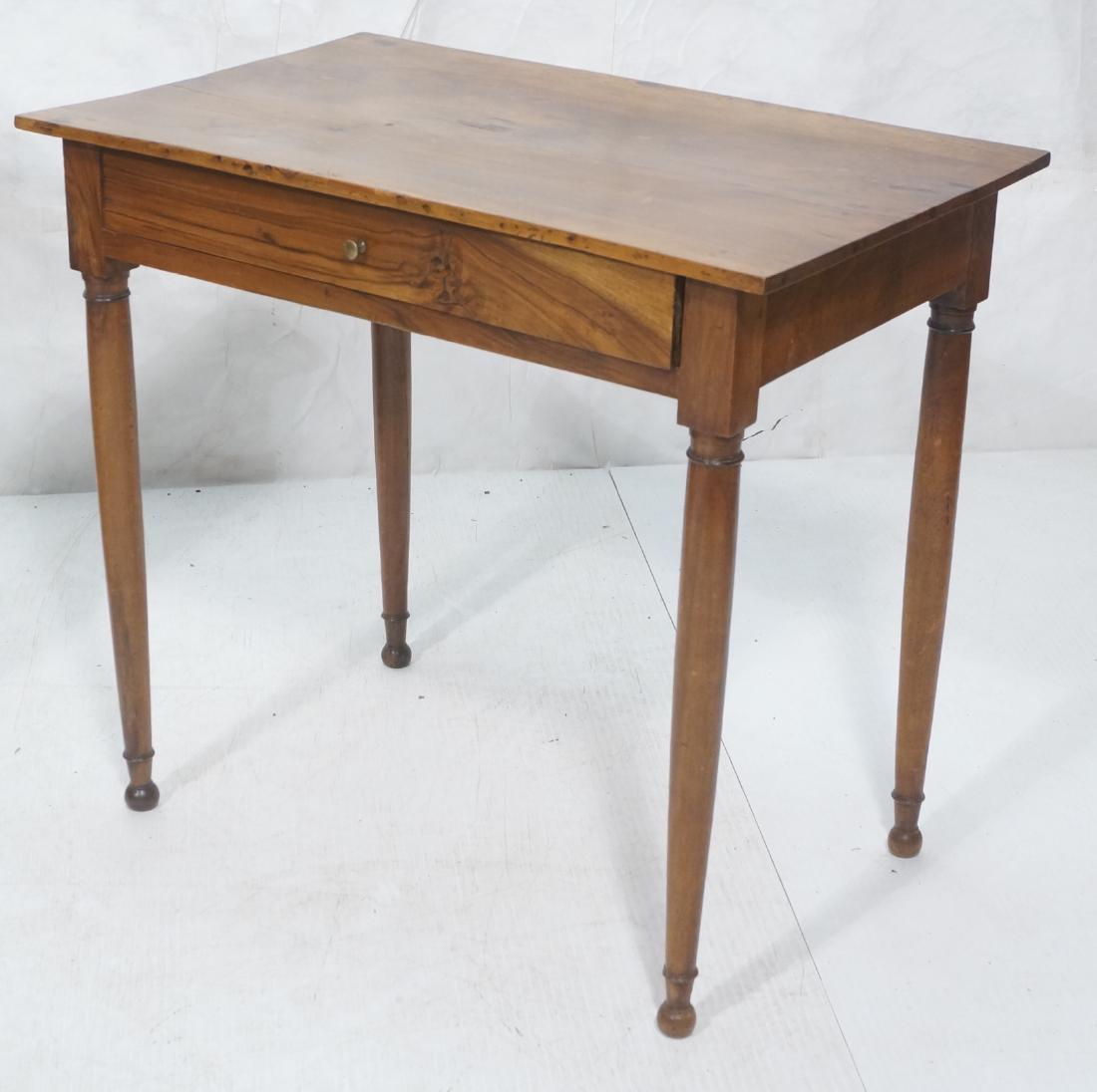 One Drawer Small Antique Table Stand. Bowed wood (1 of 9)