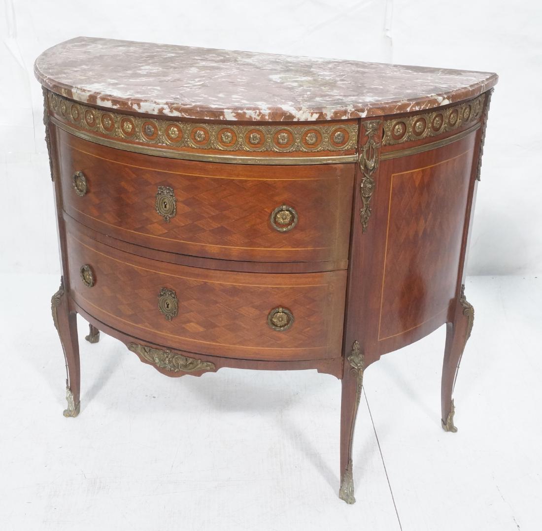 Marble Top Demi Lune French Style Commode. Dresse (1 of 14)