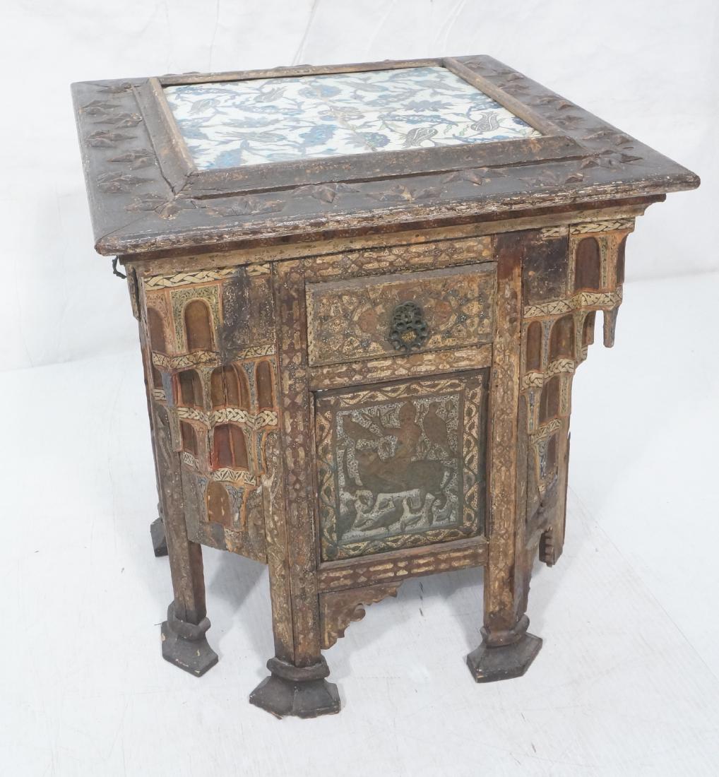 Persian Tile Antique Architectural Cabinet. Polyc (1 of 17)