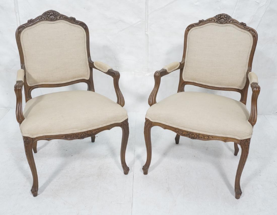 Pr French Style Fauteuils Arm Chairs Decorative F (1 of 16)