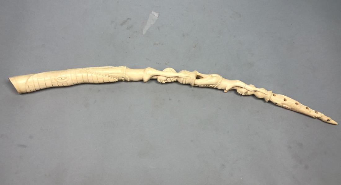 Alligator Human Figure Carved African Sculpture. (1 of 12)