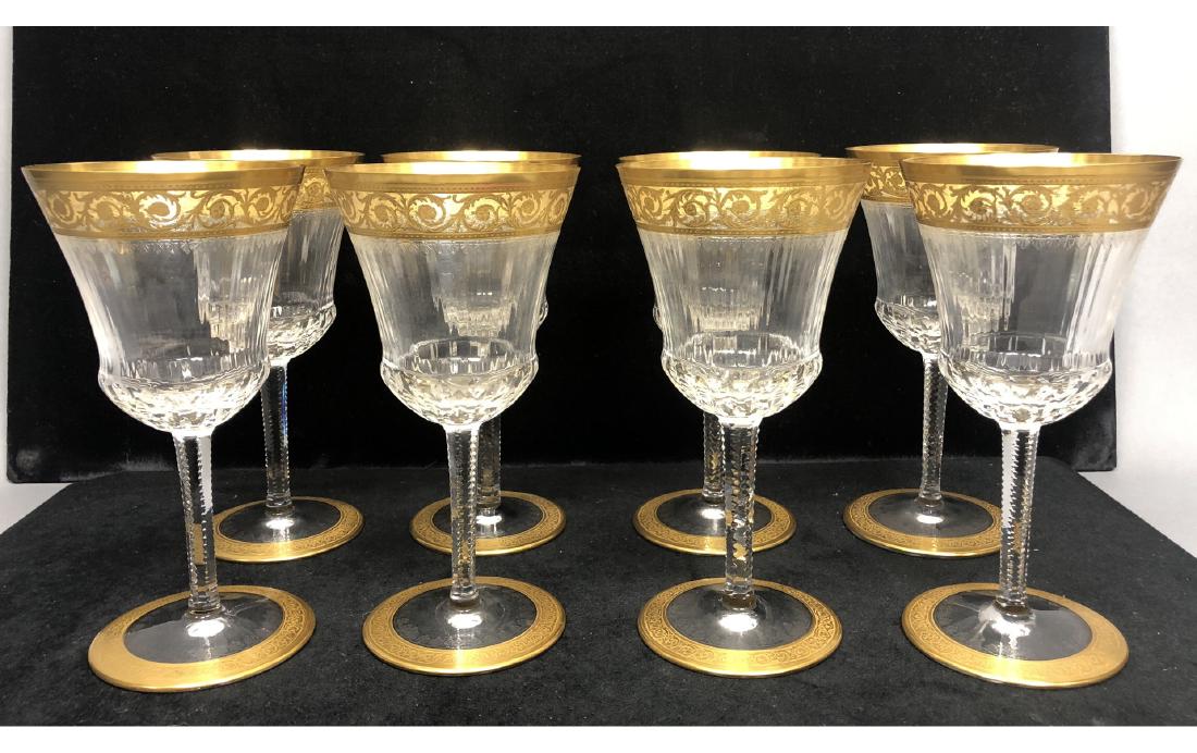 8pc ST. LOUIS Thistle Crystal Stemware Glasses. O (1 of 12)
