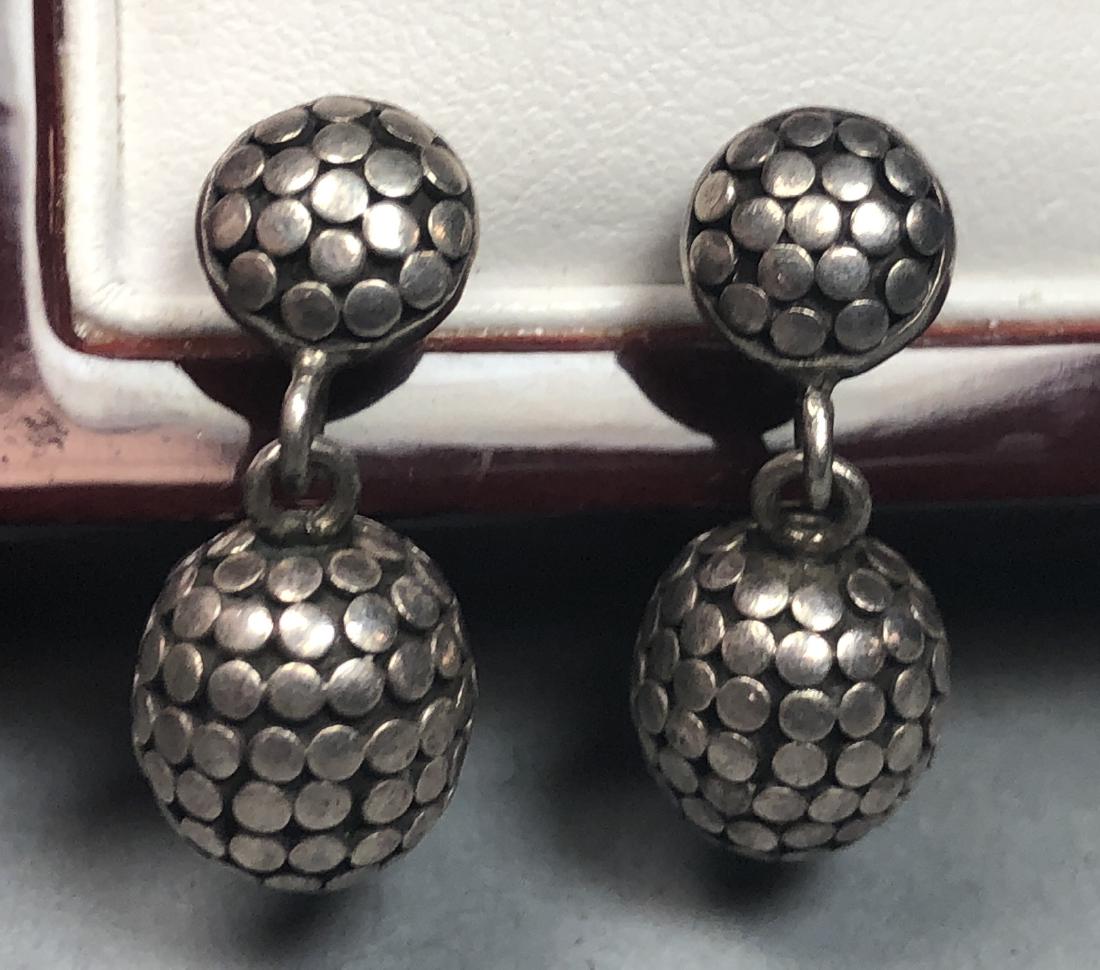 Pr JOHN HARDY Sterling Silver Dots Earrings. "JAI (1 of 3)