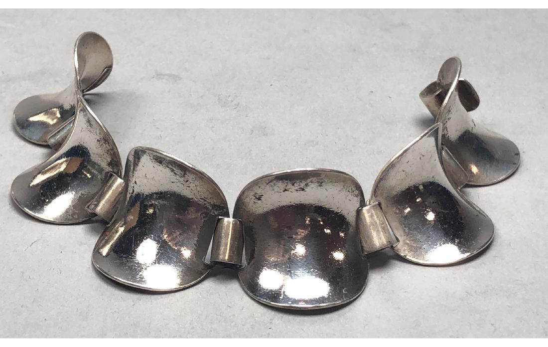 GEORG JENSEN Sterling Silver Chip Link Bracelet. (1 of 3)