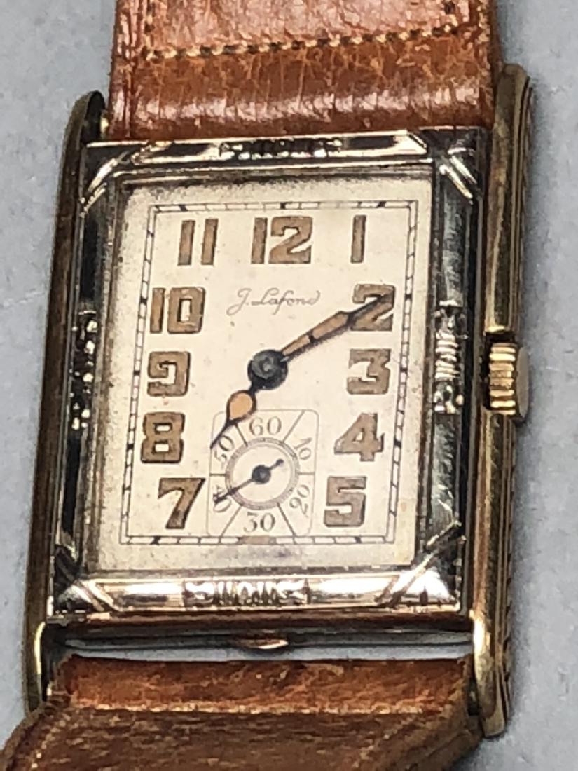 14K White Gold J. LAFOND Vintage Men's Watch. Whi (1 of 6)