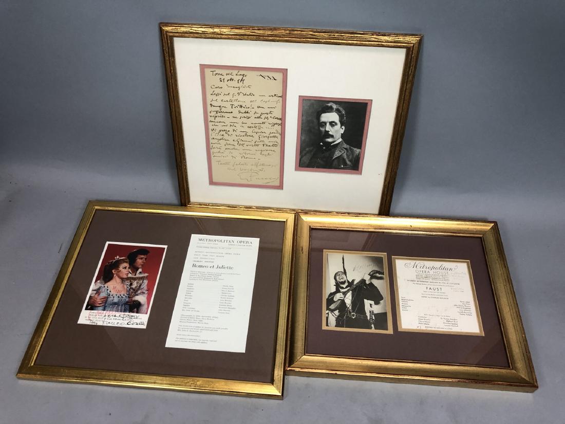 3 Framed Signed Photographs. Music. 2 from Met Op (1 of 7)