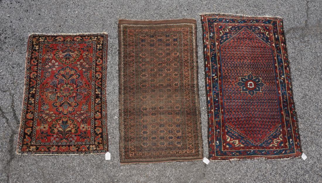 3 Vintage Handmade Carpets 3'11x2'7 - 4'10x2'8 - (1 of 8)