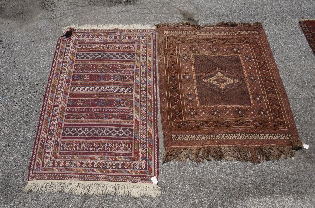 Two 6'9x4 Handmade Carpets. One Flat weave needle (1 of 7)