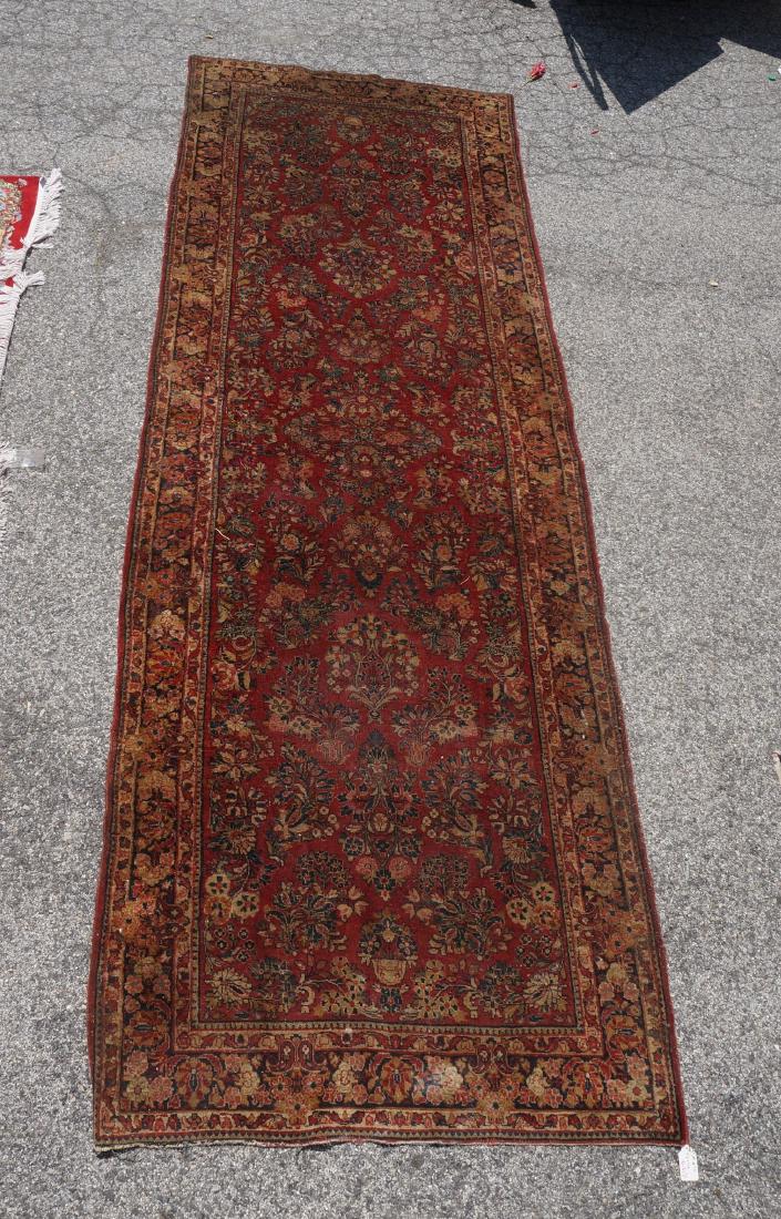 13'2x4'8 Handmade Carpet unusual wide hall runner (1 of 7)