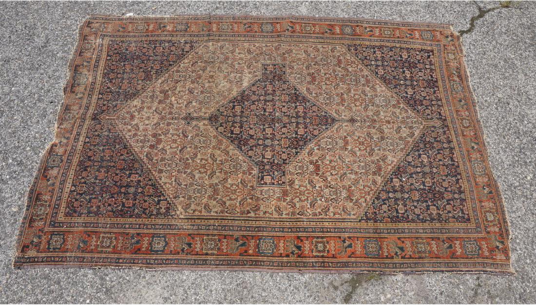 6'6x4'6 Antique Handmade Carpet with diamond shap (1 of 9)