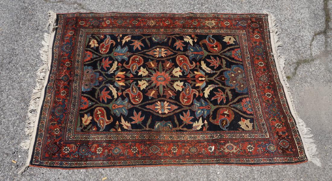 6'5" x 4'7" Handmade Oriental Carpet Rug. Red & n (1 of 5)