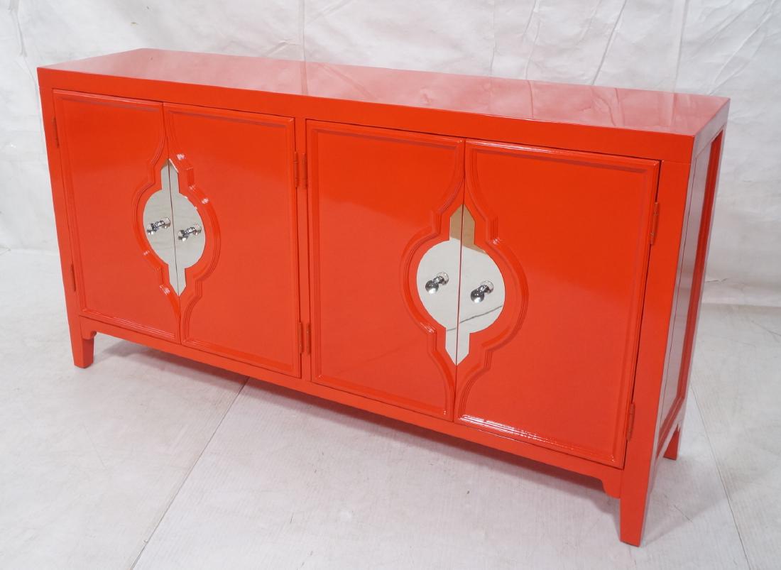 Decorator Red Lacquer 4 Door Credenza Cabinet Fr Sep 18 2018
