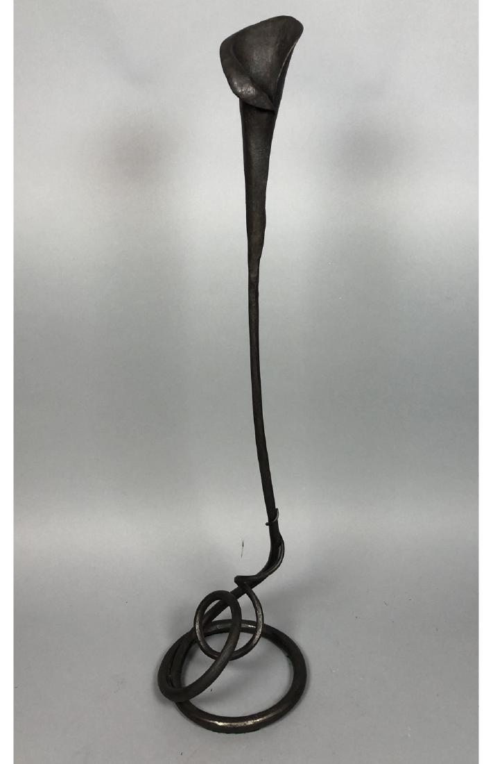 NOWICKI Wrought Iron Lily Form Candle Holder Stan (1 of 6)