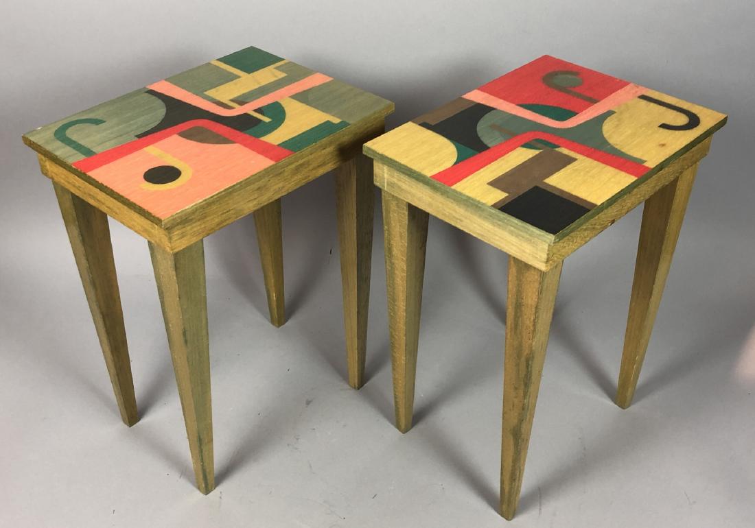 Swedish Modern Modernist Inlaid Side Tables. Colo (1 of 6)