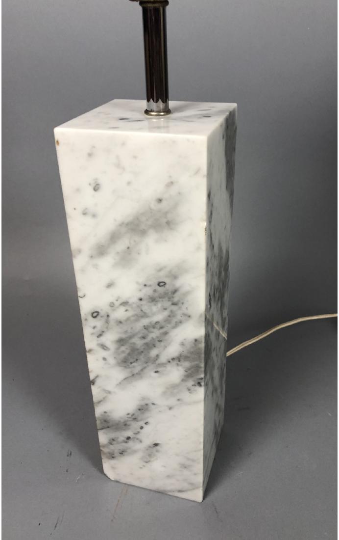 Hansen Style Square Marble Column Table Lamp. Whi (1 of 7)