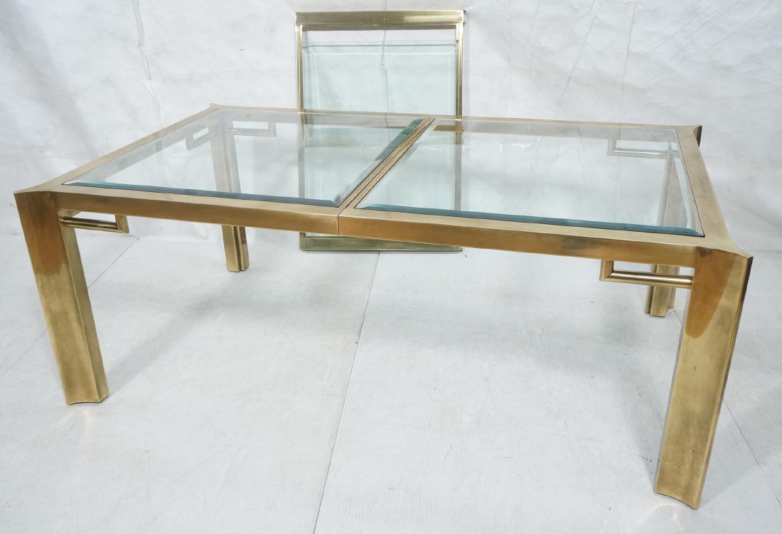 Large MASTERCRAFT Brass Modern Dining Table. Inse (1 of 12)