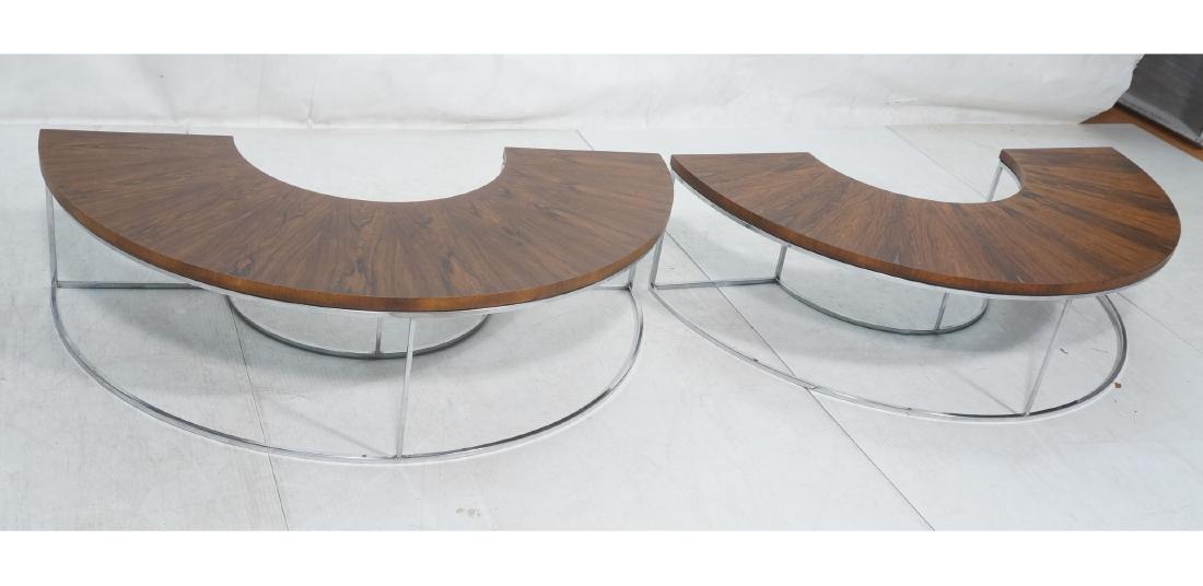 Pr Modernist Rosewood Chrome Tables Milo Baughman (1 of 12)