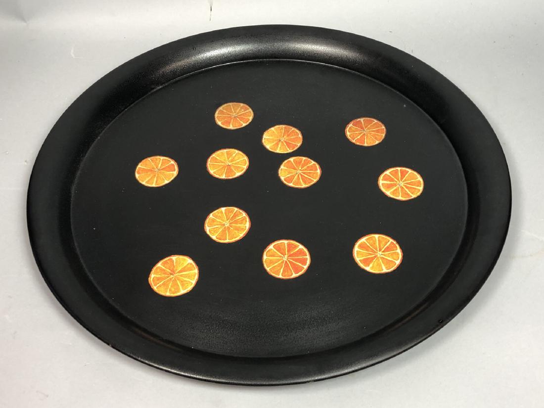 PIERO FORNASETTI Labeled Metal Serving Tray. Oran (1 of 7)