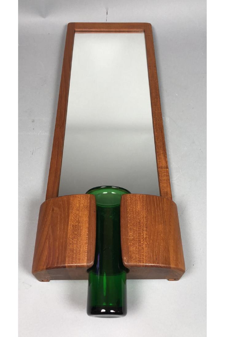 KASTRUP HOLMEGAARD Danish Teak Mirror Wall Sconce (1 of 9)